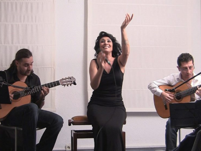 Ángela Muro con Miguel Corral 'Corralito' y Mario Gutiérrez