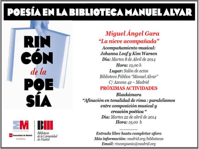Poesía en la Biblioteca Manuel Alvar | Miguel Ángel Gara