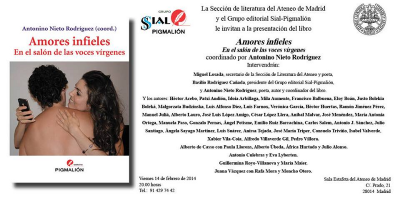 Presentación de 'Amores Infieles. En el salón de las voces vírgenes' en el Ateneo de Madrid