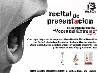Recital de presentación de la Colección Voces del Extremo de Amargord Ediciones