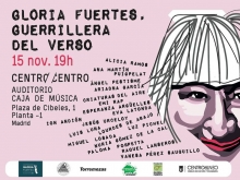 Gloria Fuertes, Guerrillera del Verso | Auditorio Caja de Música | CentroCentro Cibeles | Madrid | 15/11/2017 | Cartel