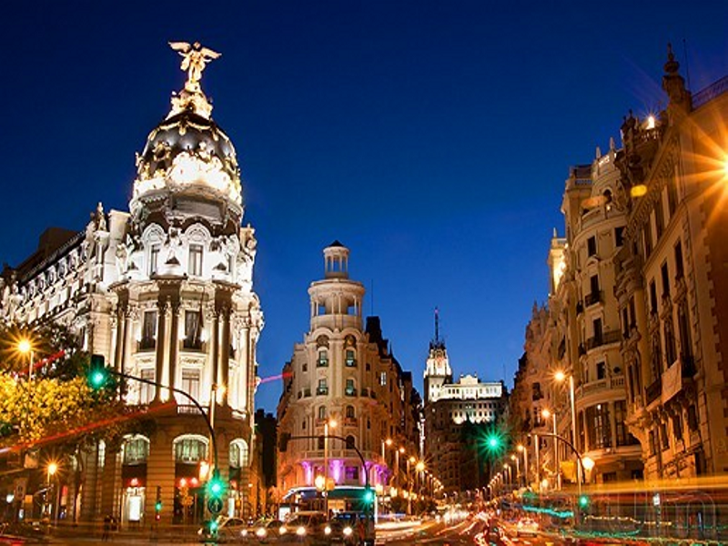 Noche de diciembre en Madrid