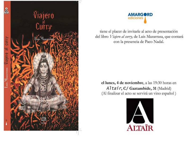 Presentación de Viajero al curry de Luis Mazarrasa