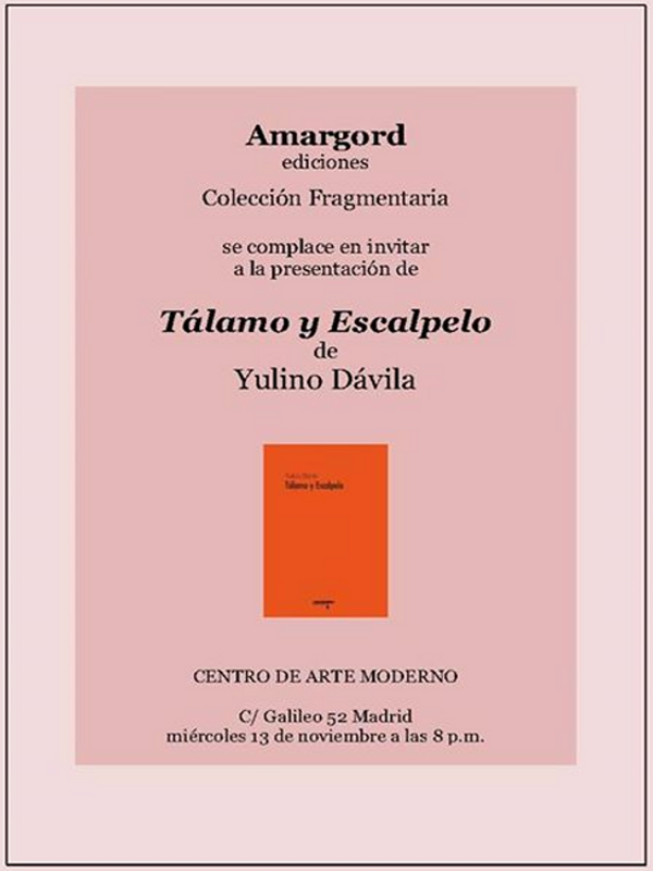Tálamo y Escalpelo de Yulino Dávila