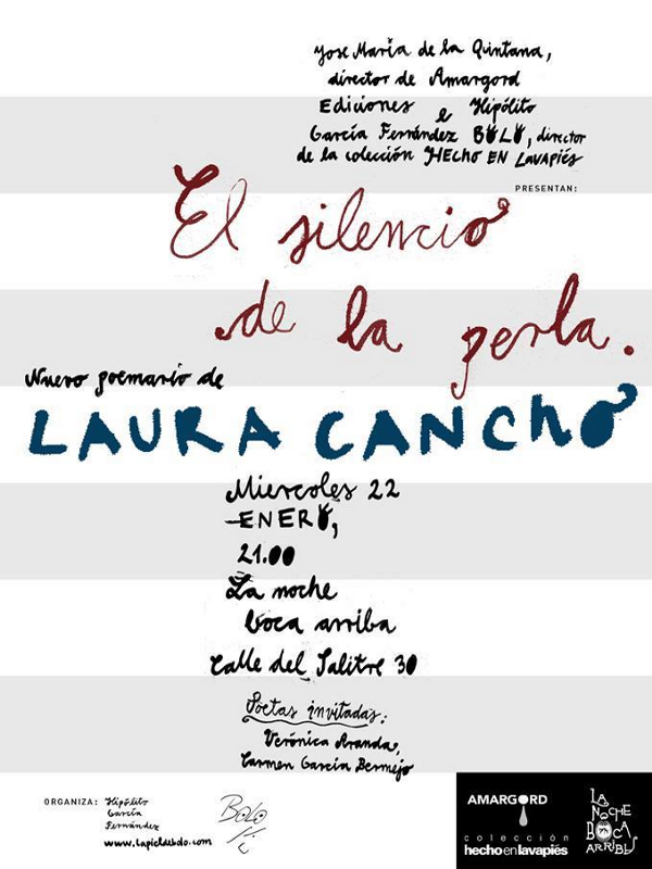 Presentación de 'El silencio de la perla' de Laura Cancho en Amargord Ediciones